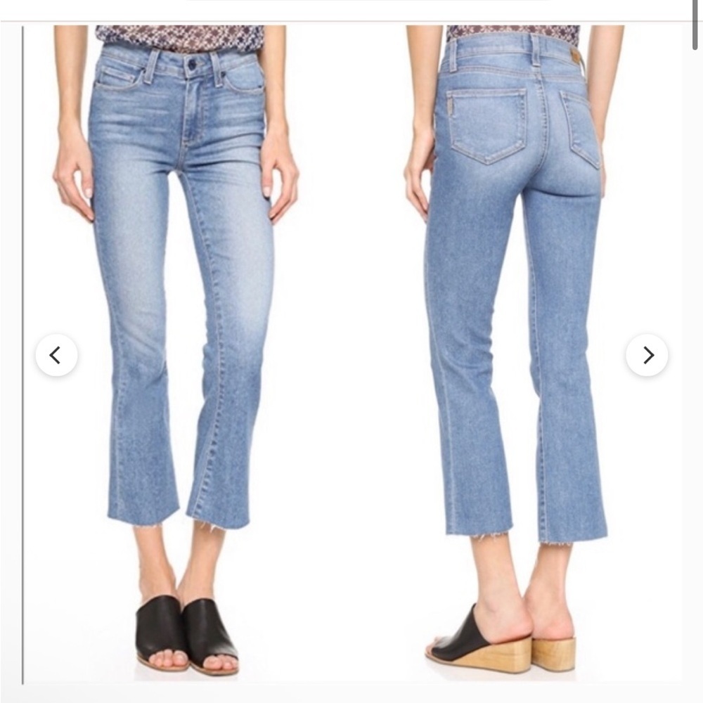 Paige Denim Colette Crop Flare - in Medium Baybreak Wash - 27